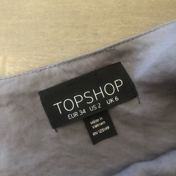 TopShop GREY Scalloped Tank Top - Picture 4 of 4